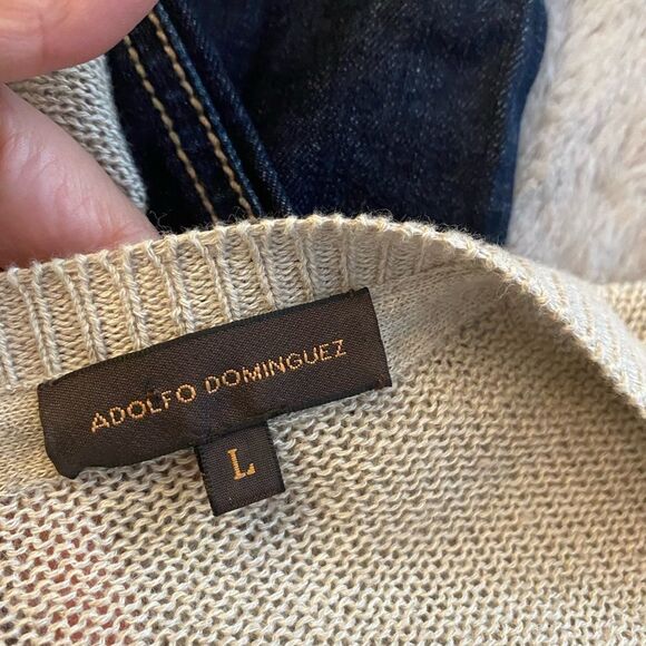 Alfredo Dominguez linen/ wool belted cardigan, L - Picture 11 of 11